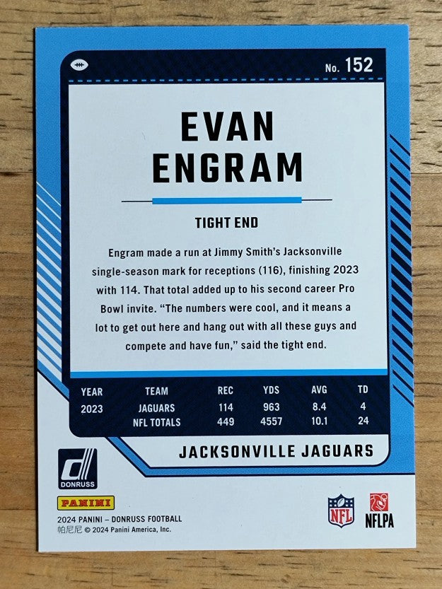 2024 Donruss Press Proof Red #152 Evan Engram