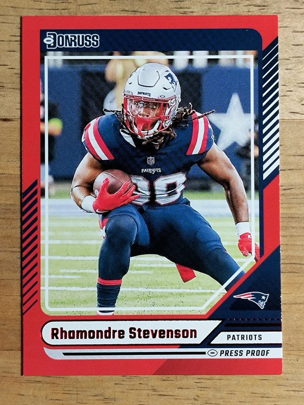 2024 Donruss Press Proof Red #174 Rhamondre Stevenson