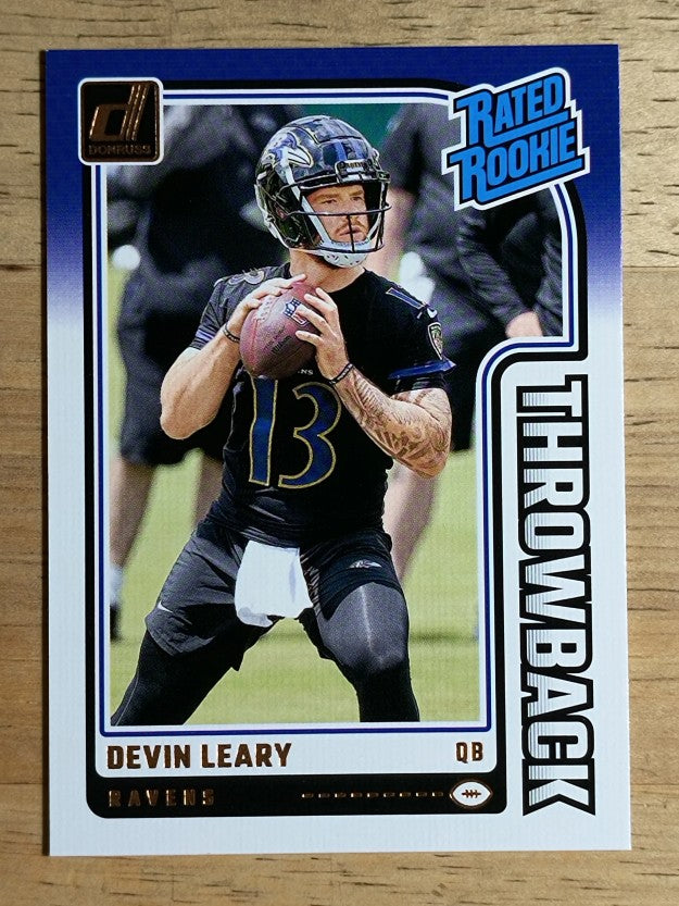 2024 Donruss Rated Rookies Throwback #18 Devin Leary