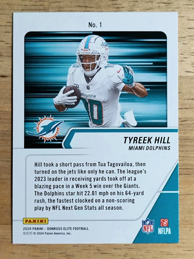 2024 Elite Full Throttle Green #1 Tyreek Hill