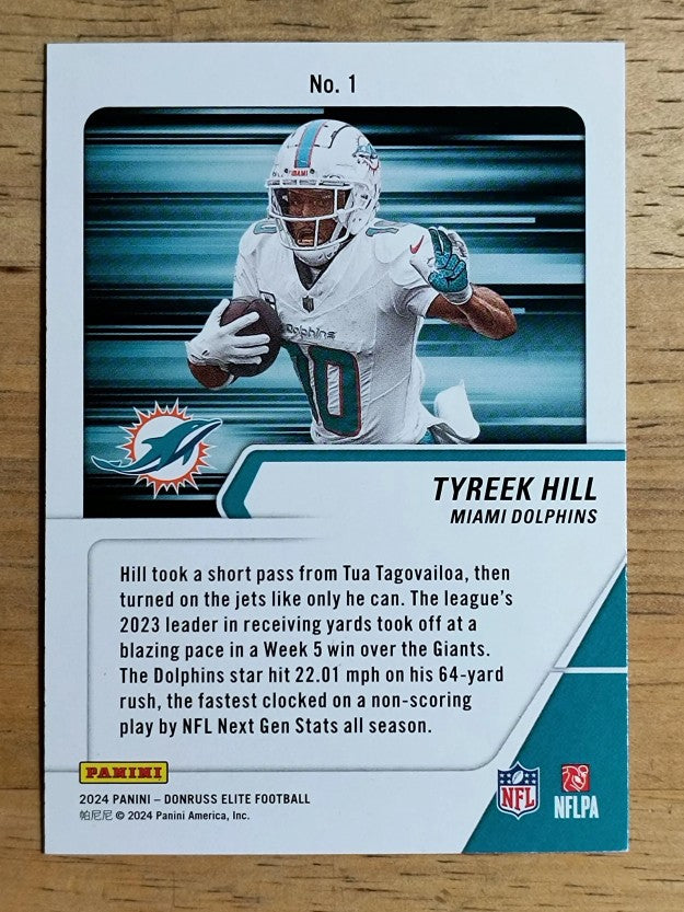 2024 Elite Full Throttle Green #1 Tyreek Hill