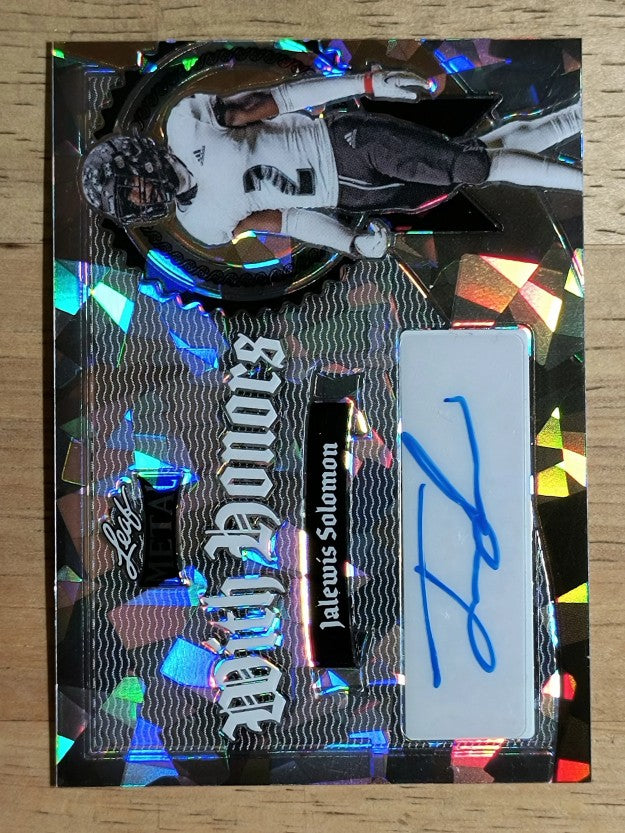 2024 Leaf Metal With Honors Autographs Crystal Silver #WHJS1 Jalewis Solomon