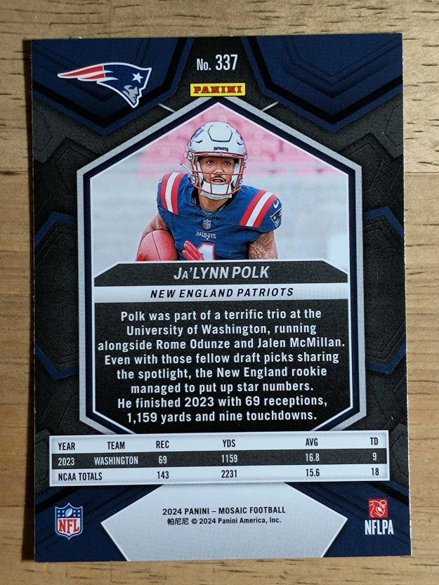 2024 Panini Mosaic #337 Ja'Lynn Polk RC