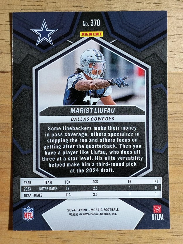2024 Panini Mosaic #370 Marist Liufau RC