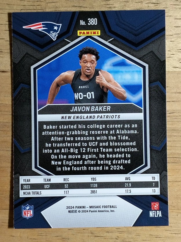 2024 Panini Mosaic #380 Javon Baker RC