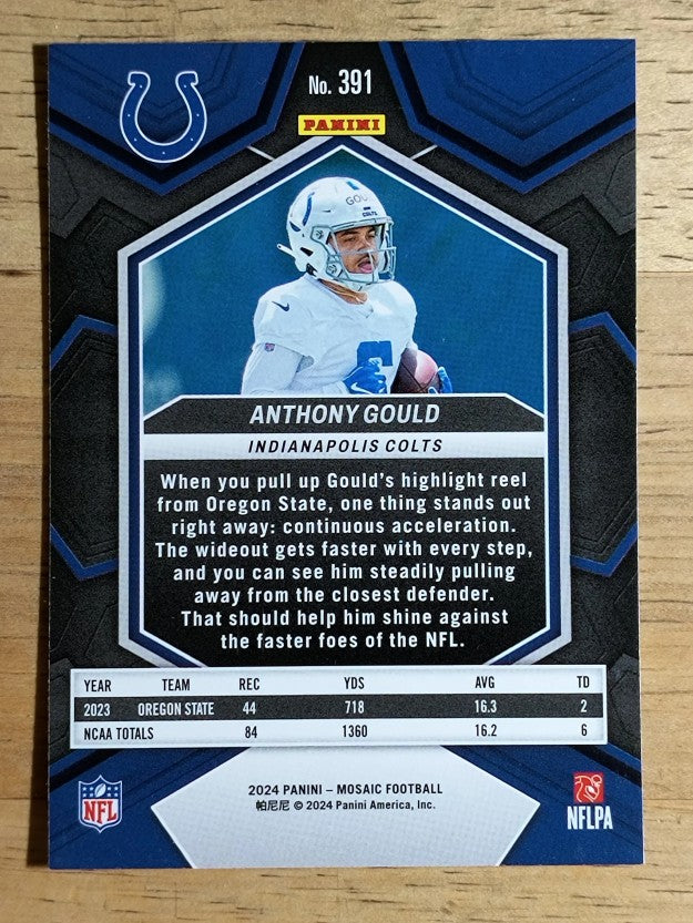 2024 Panini Mosaic #391 Anthony Gould RC