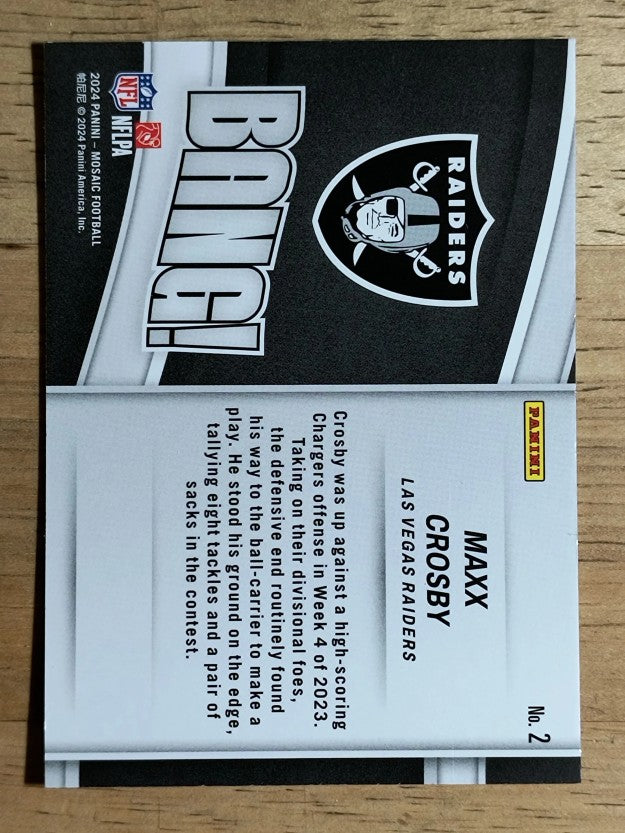 2024 Panini Mosaic Bang! #2 Maxx Crosby