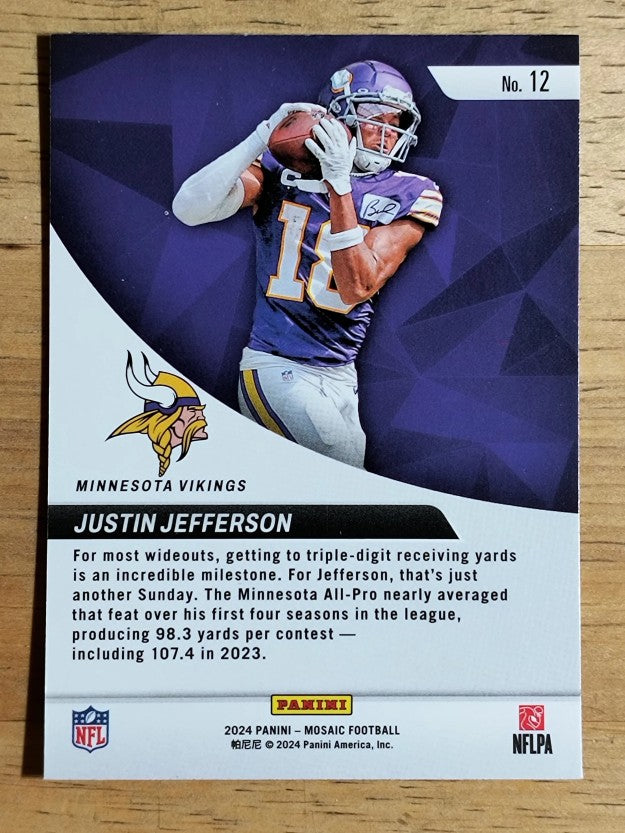 2024 Panini Mosaic Elevate #12 Justin Jefferson