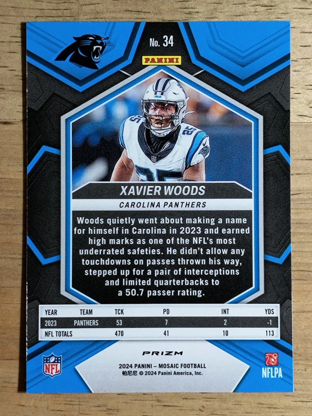 2024 Panini Mosaic Mosaic Reactive Blue #34 Xavier Woods