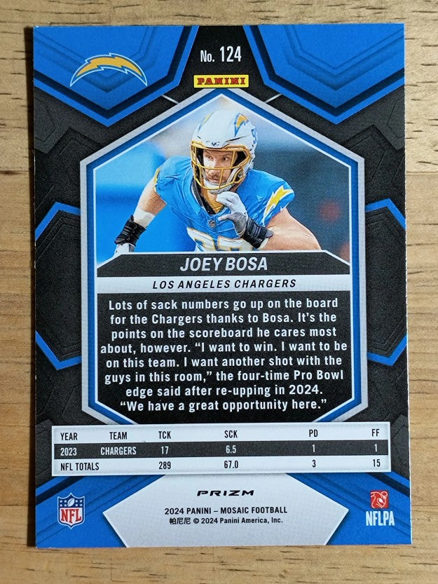 2024 Panini Mosaic Mosaic Reactive Blue #124 Joey Bosa