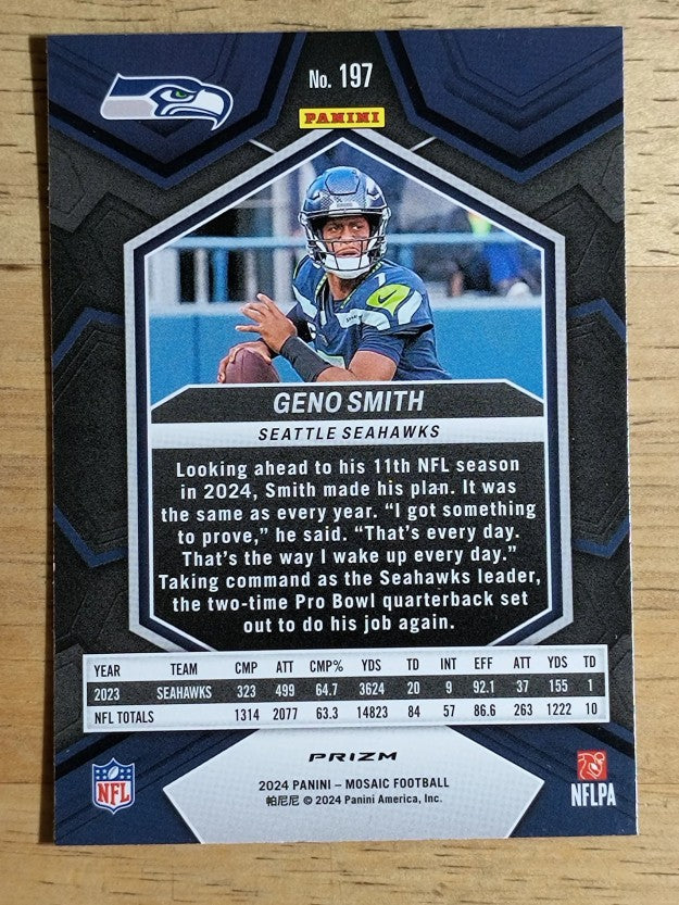 2024 Panini Mosaic Mosaic Reactive Blue #197 Geno Smith