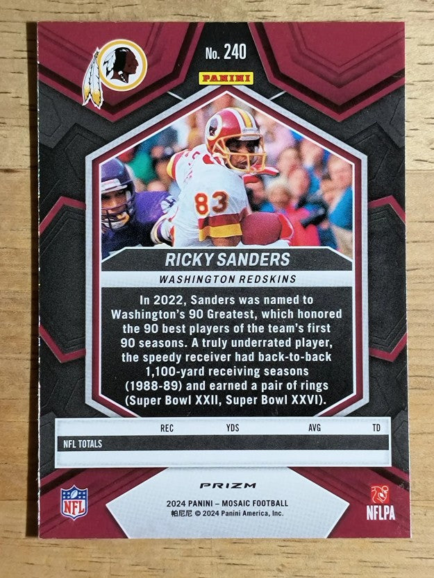 2024 Panini Mosaic Mosaic Reactive Blue #240 Ricky Sanders