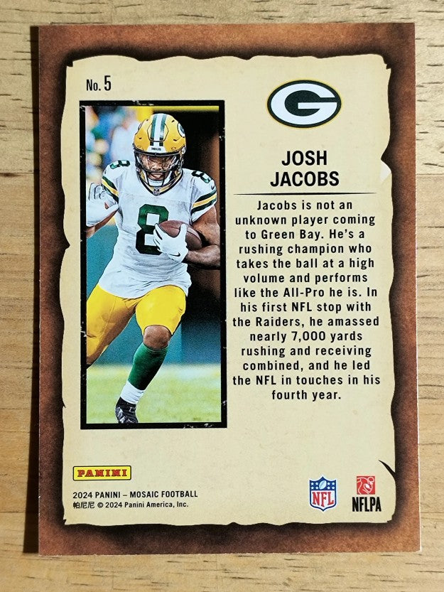 2024 Panini Mosaic Notoriety #5 Josh Jacobs