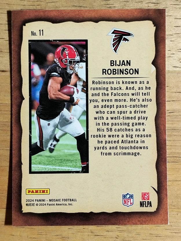 2024 Panini Mosaic Notoriety #11 Bijan Robinson