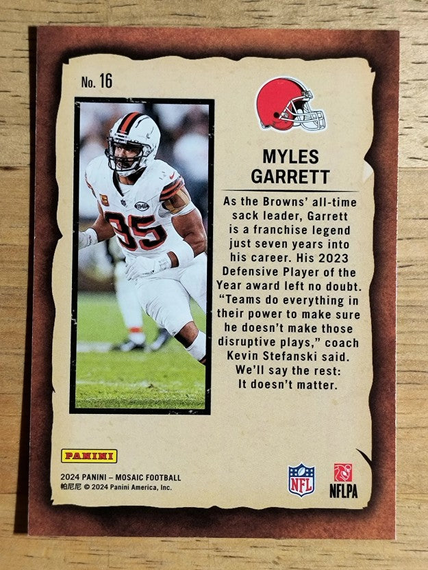 2024 Panini Mosaic Notoriety #16 Myles Garrett