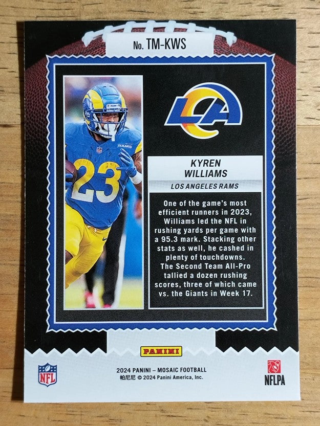 2024 Panini Mosaic Touchdown Masters #8 Kyren Williams