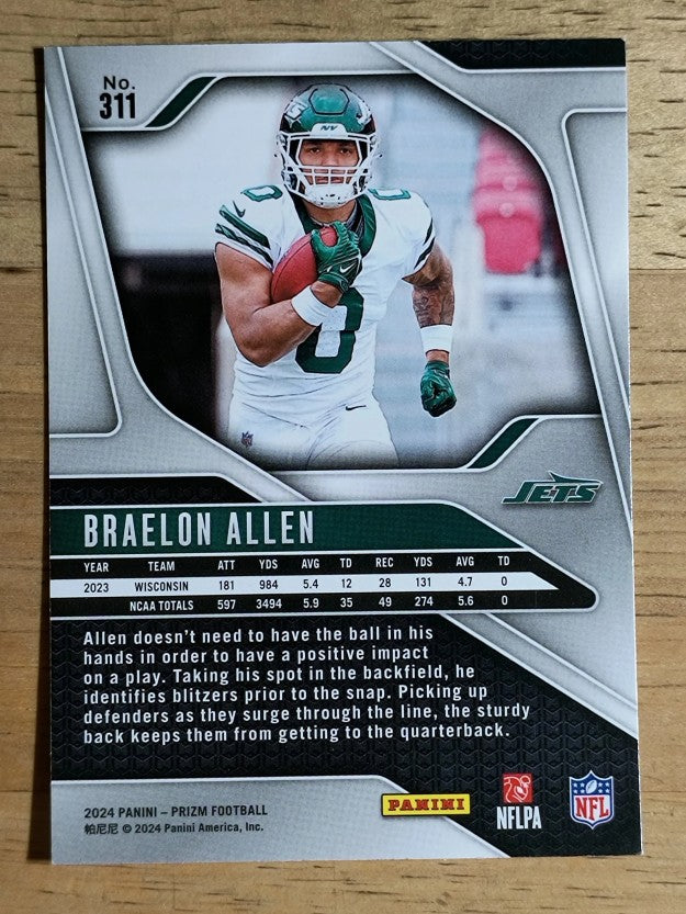 2024 Panini Prizm #311 Braelon Allen RC