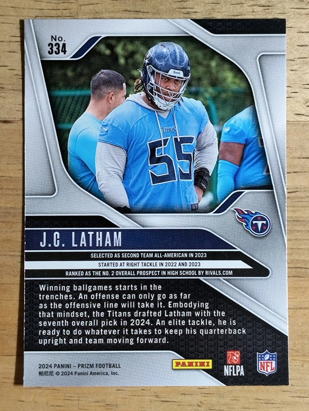 2024 Panini Prizm #334 JC Latham RC