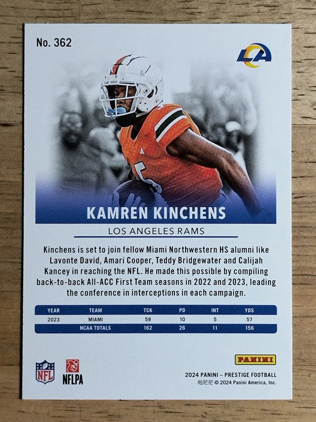 2024 Prestige #362 Kamren Kinchens RC
