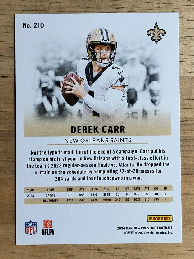 2024 Prestige Xtra Points Hyper #210 Derek Carr