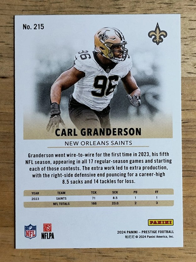 2024 Prestige Xtra Points Hyper #215 Carl Granderson