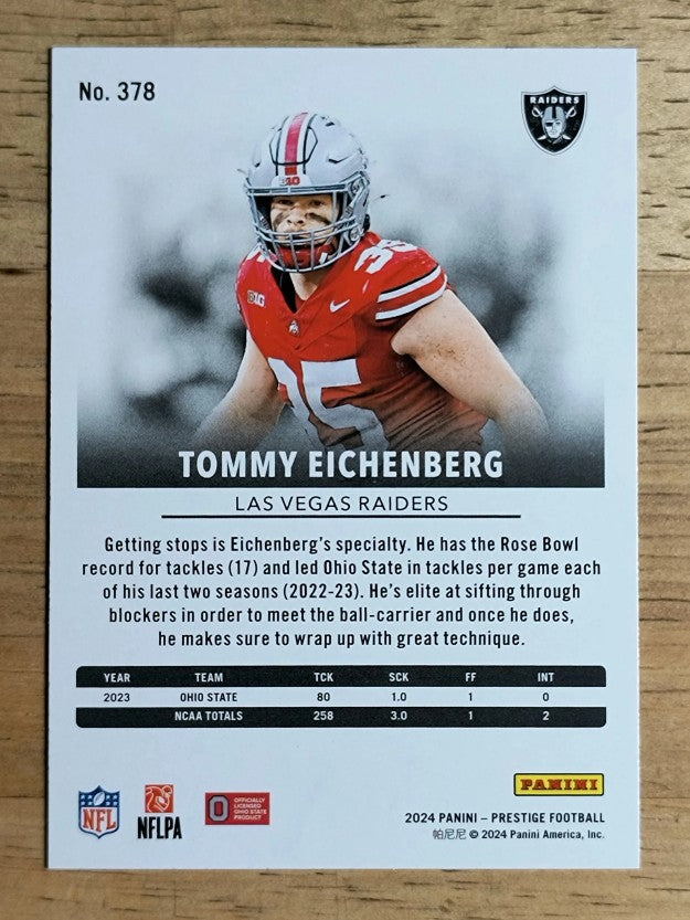 2024 Prestige Xtra Points Sunburst #378 Tommy Eichenberg