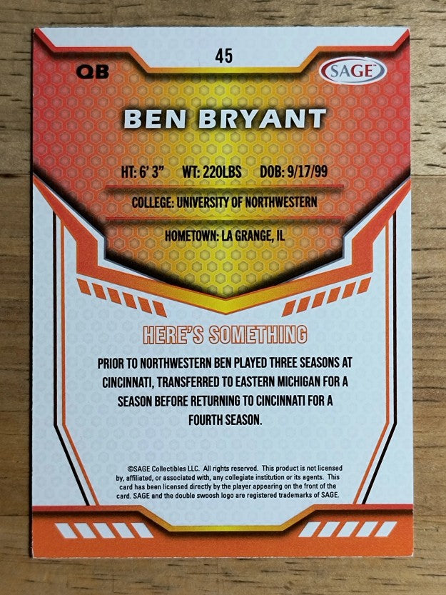 2024 SAGE HIT #45 Ben Bryant