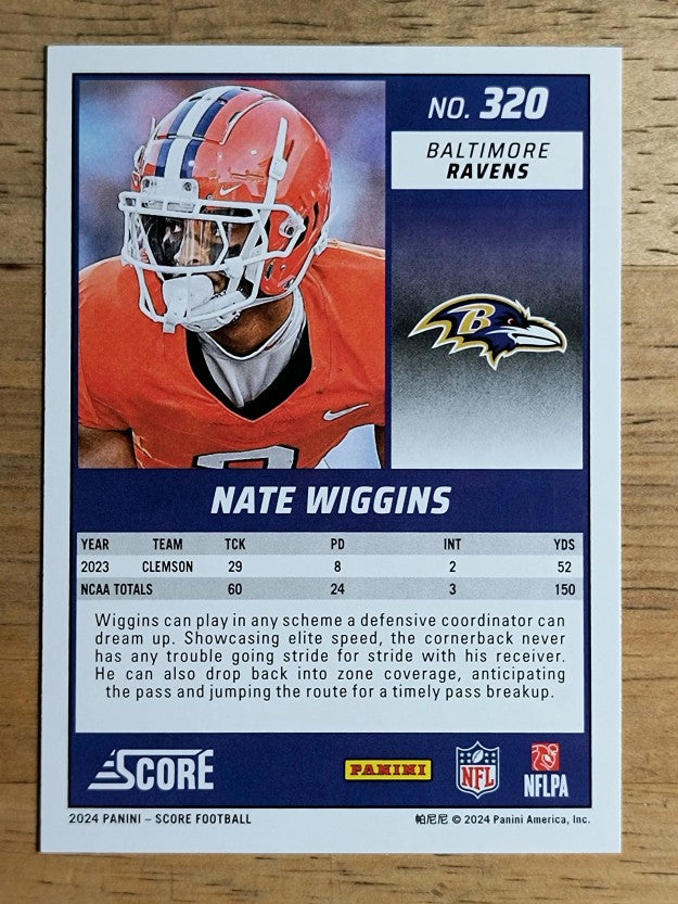 2024 Score #320 Nate Wiggins RC