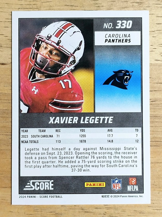 2024 Score #330 Xavier Legette RC