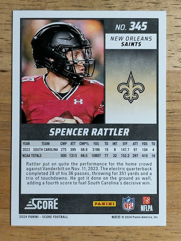 2024 Score #345 Spencer Rattler RC