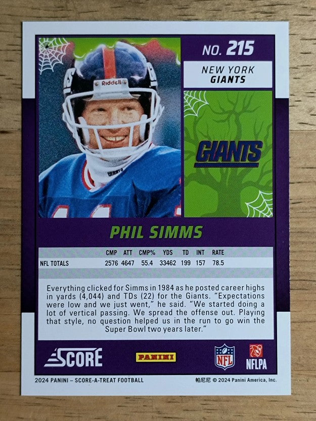 2024 Score Halloween Bats #215 Phil Simms