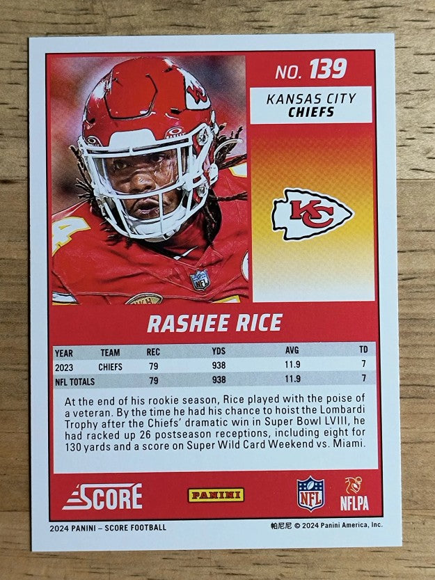 2024 Score Orange #139 Rashee Rice