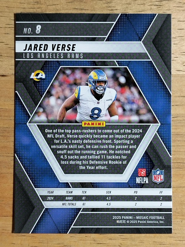 2025 Panini Mosaic #8 Jared Verse