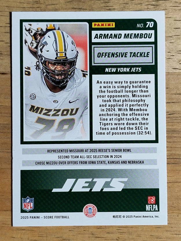 2025 Score Rookies Pumpkin #70 Armand Membou