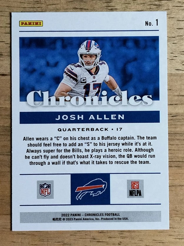 2022 Panini Chronicles #1 Josh Allen