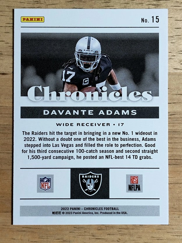 2022 Panini Chronicles #15 Davante Adams