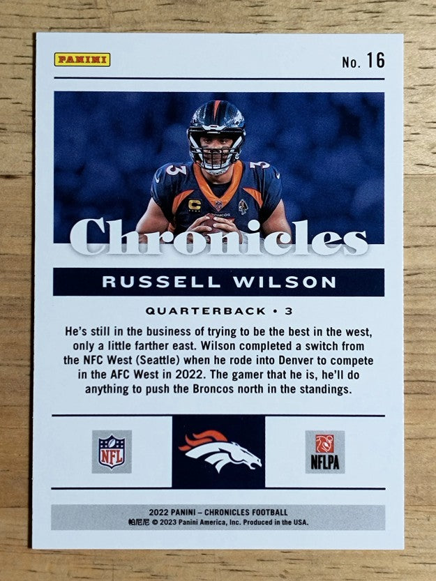 2022 Panini Chronicles #16 Russell Wilson
