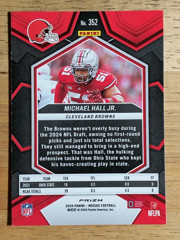 2024 Panini Mosaic Mosaic #352 Michael Hall Jr.