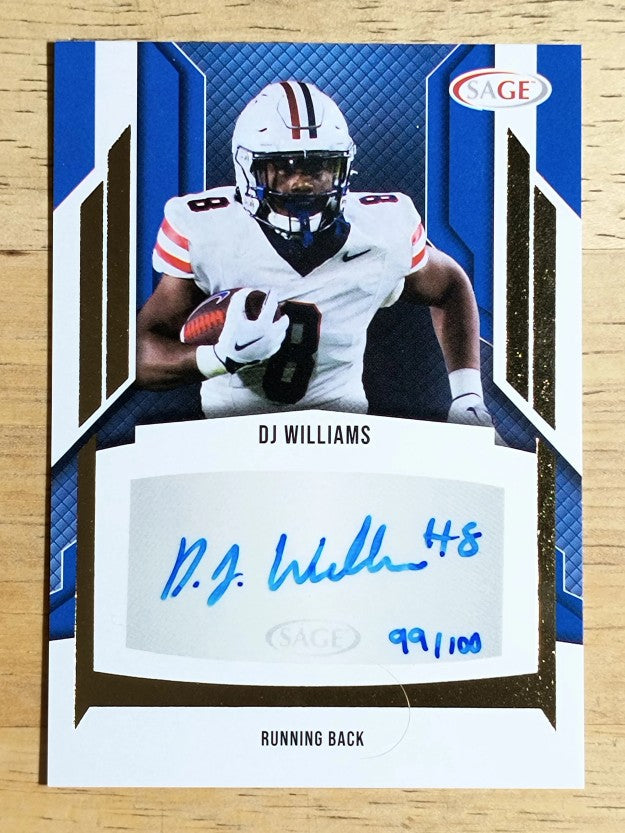 2023 SAGE HIT Autographs Gold #ADJW DJ Williams