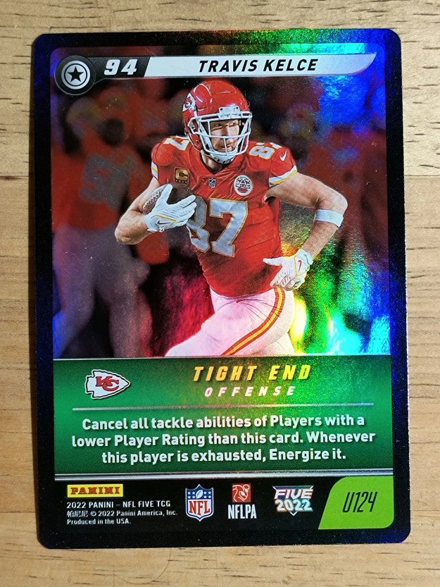 2022 Panini NFL Five Rainbow Foil #124 Travis Kelce U