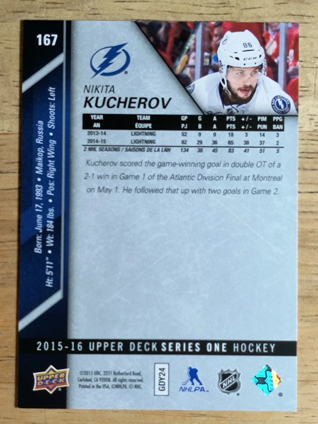 2015-16 Upper Deck #167 Nikita Kucherov