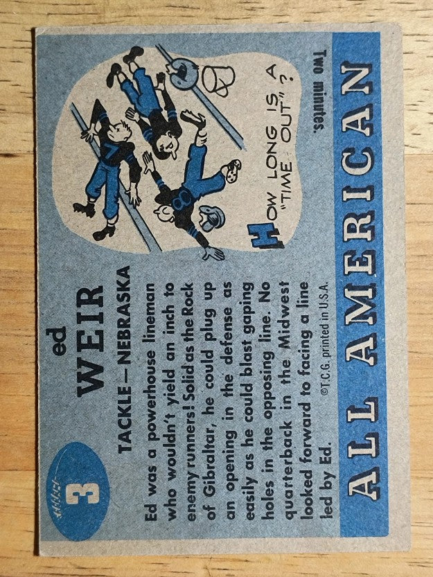 1955 Topps All American #3 Ed Weir RC (EX)