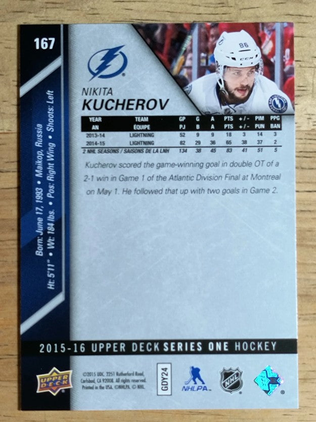 2015-16 Upper Deck #167 Nikita Kucherov
