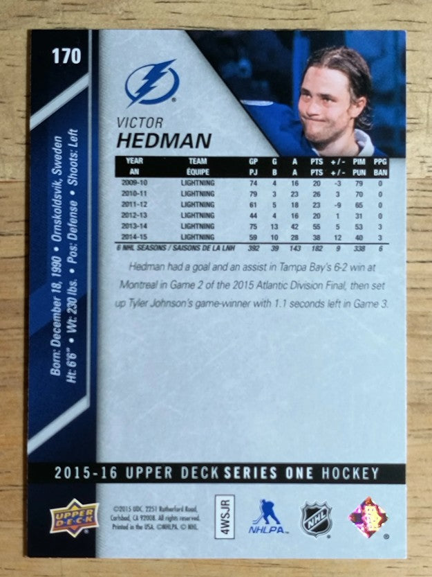 2015-16 Upper Deck #170 Victor Hedman