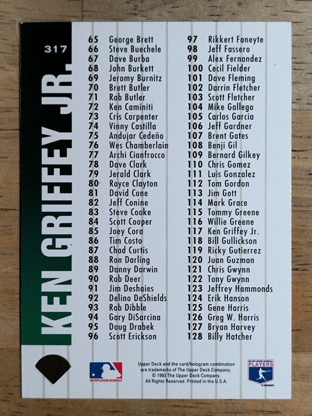 1994 Collector's Choice Silver Signature #317 Ken Griffey Jr. CL