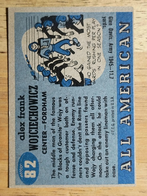 1955 Topps All American #82 Alex Wojciechowicz (VGEX)