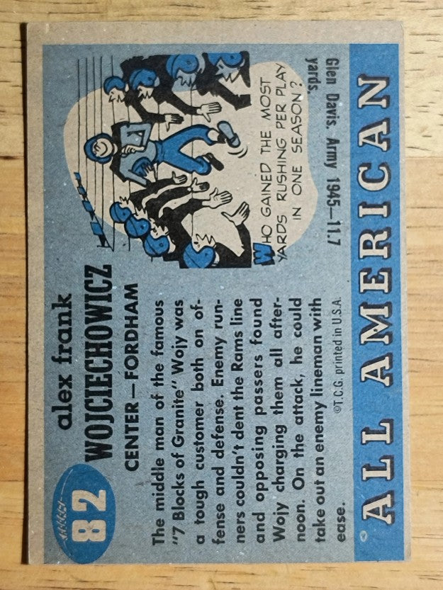 1955 Topps All American #82 Alex Wojciechowicz (EX)