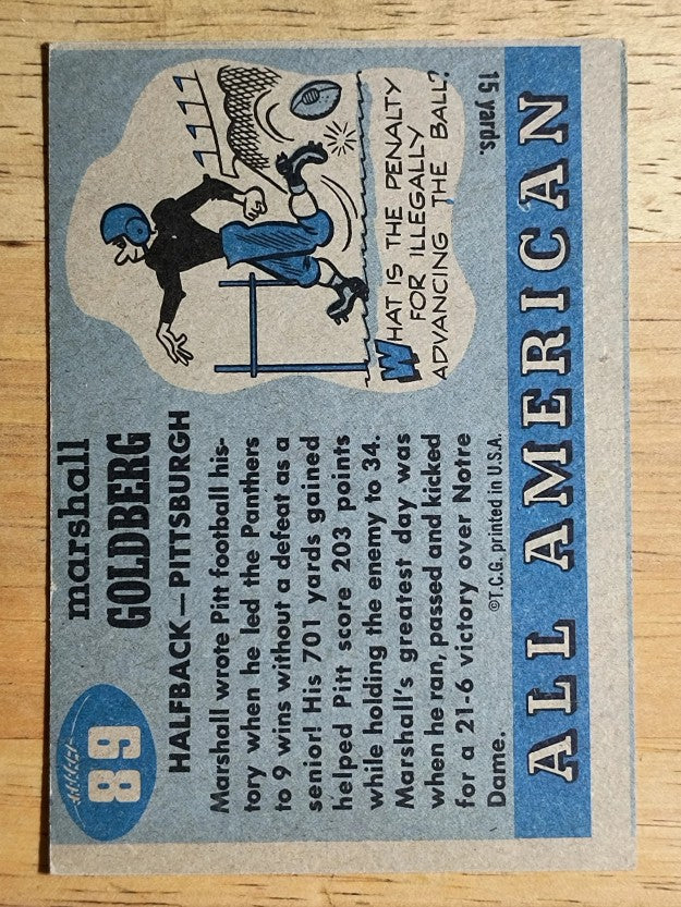 1955 Topps All American #89 Marshall Goldberg (VG)