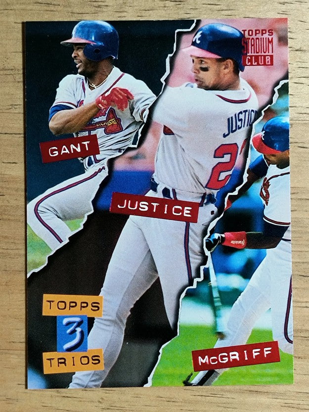 1994 Stadium Club #111 Ron Gant/David Justice/Fred McGriff