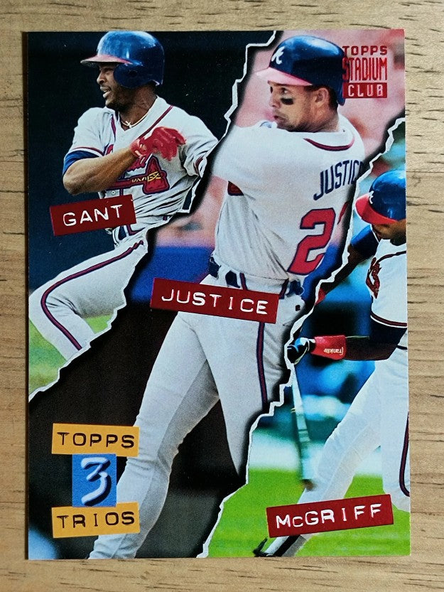 1994 Stadium Club #111 Ron Gant/David Justice/Fred McGriff
